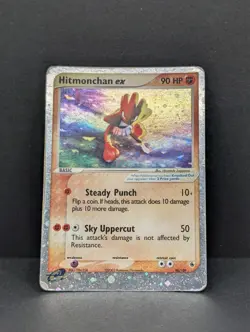 Hitmonchan ex 98/109 Ruby and Sapphire Holo Rare Pokemon TCG Nintendo DMG - Image 3