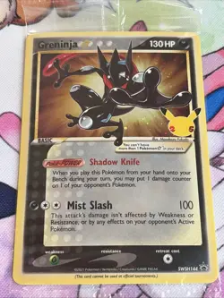 Pokemon Greninja Gold Star SWSH144 Promo Sealed Celebrations Pack NM - Image 1