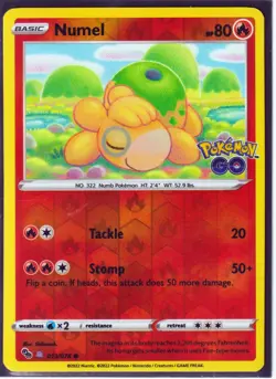 NUMEL (Peelable Ditto) 013/078 POKEMON GO REVERSE HOLO NM/LP (Excellent) - Image 1