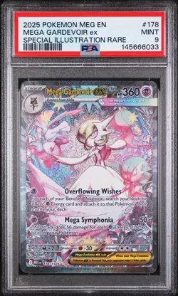 2025 POKEMON MEG EN-MEGA EVOLUTION #178 MEGA GARDEVOIR EX PSA 9 - Image 1