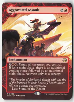 MTG - Aggravated Assault R Wilds of Eldraine: Enchanting Tales 39 LP-NM - Image 1