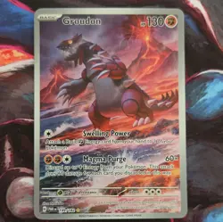 Pokemon TCG Groudon SV04 Paradox Rift Holo Rare 199/182 130 HP Basic - Image 1