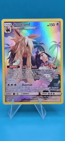 Sun & Moon Pokemon Cosmic Eclipse Stoutland (Secret) Rare Holo 248/236 - B8 - Image 1
