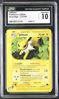 Pokemon Jolteon 13/144 Rare Skyridge - CGC 10 - Image 1