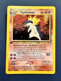 Typhlosion LP 18/111 - 1st Edition Holo Neo Genesis 🏝 Pokemon 2000 WOTC - Image 3