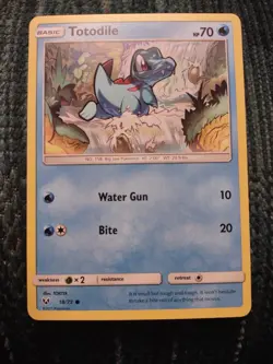 Pokemon TCG Totodile Shining Legends 18/73 Regular Common - Image 1