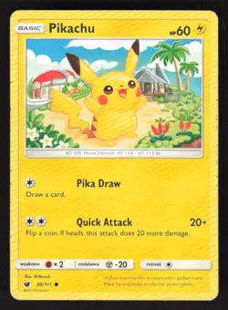 Pokemon TCG SM Crimson Invasion Pikachu #30/111 - Image 1