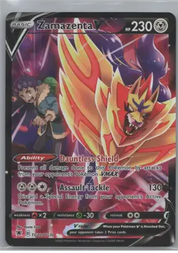 Zamazenta V TG22/TG30 Holo V Rare Astral Radiance Trainer Gallery Pokemon NM - Image 1