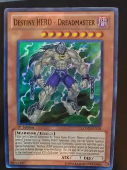 YuGiOh Destiny Hero Dreadmaster Super Rare LCGX-EN125 1st Edition NM - Image 1
