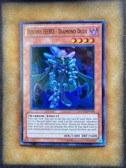Yugioh Destiny HERO - Diamond Dude LCGX-EN124 Super Rare NM - Image 1
