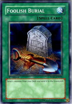 1x (LP) Foolish Burial - SDRL-EN020 - Common - 1st Edition YuGiOh - Image 1