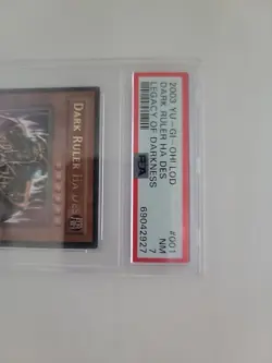 YUGIOH! PSA 7 MINT 2003 Dark Ruler Ha Des LOD-001 Legacy of Darkness ULTRA RARE - Image 2