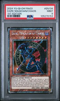 2024 YU-GI-OH! RA03-QUARTER CENTURY BONANZA 1ST ED DARK MAGICIAN OF CHAOS PSA 9 - Image 1