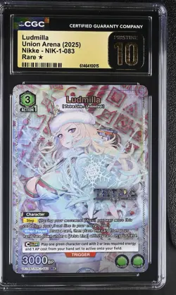 Union Arena GRADED Ludmilla 083 Nikke R⭐ PRISTINE BLACK LABEL 10 CGC ENGLISH - Image 1