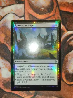 NM FOIL Retreat to Hagra Battle for Zendikar MTG Magic the Gathering 1st Edition - Image 1