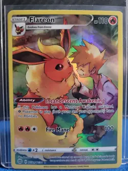 Pokemon TCG Flareon TG01/TG30 Brilliant Stars Trainer Gallery Ultra Rare Holo - Image 1