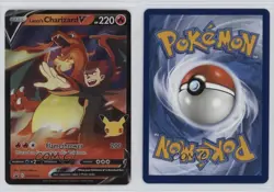 Lance's Charizard V (Celebrations Collection) Pokemon Sword & Shield Black Star - Image 3