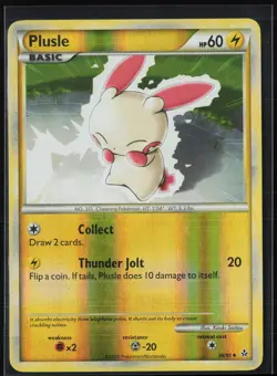 Plusle 36/95 Uncommon HGSS Unleashed Pokemon Reverse Holo Moderately Played - Image 1