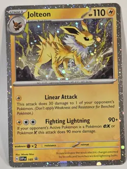 Jolteon (Cosmos Holo) 169 Holo Rare Scarlet & Violet Promo Pokemon Holo NM Promo - Image 1