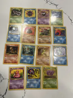 Pokemon TCG WOTC Vintage FOSSIL Complete Non Holo Set 16 - 62 Rares Gengar - Image 3