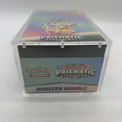 Pokemon TCG S&V Prismatic Evolutions Booster Bundle Display Case w/Acrylic Case - Image 1