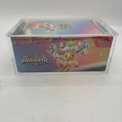Pokemon TCG S&V Prismatic Evolutions Booster Bundle Display Case w/Acrylic Case - Image 2