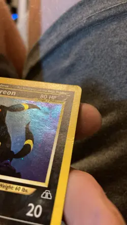 Nintendo Umbreon Neo Discovery Holo Rare 13/75 80 HP Stage 1 English 2001 - Image 3