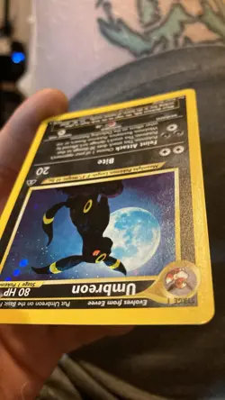 Nintendo Umbreon Neo Discovery Holo Rare 13/75 80 HP Stage 1 English 2001 - Image 4