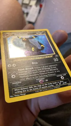 Nintendo Umbreon Neo Discovery Holo Rare 13/75 80 HP Stage 1 English 2001 - Image 5