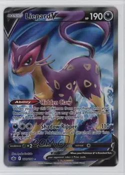 Full Art - Liepard V Pokemon Sword & Shield Chilling Reign #180 - Image 1