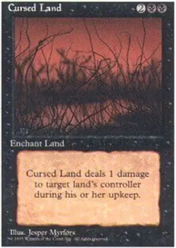 MTG Cursed Land, NM-Mint, English Alternate Fourth Edition 4th - Image 1