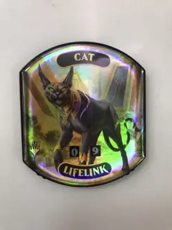 Cat Foil Life Counter Token MTG Magic the Gathering Ultra Pro Wizards Coast - Image 1