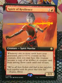 Spirit of Resilience Extended Art MTG R 85 Commander SOC Regular - Image 1