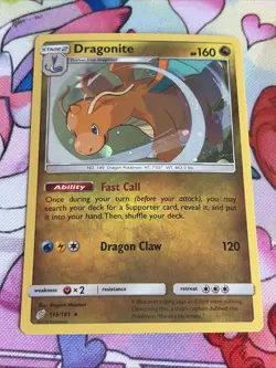 Pokemon TCG Dragonite 119/181 Team Up Cosmos Holo Rare NM. Holo Bleed 🩸🩸 - Image 1