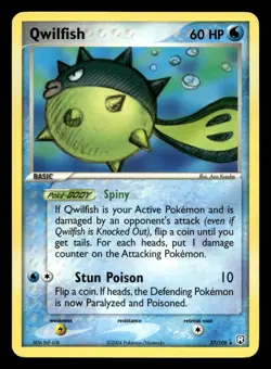 Qwilfish 27/109 Rare Team Rocket Returns Pokemon NM - Image 1