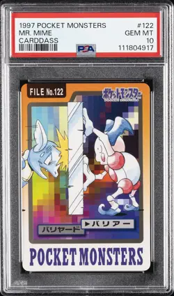 1997 POCKET MONSTERS CARDDASS #122 MR. MIME PSA 10 - Image 1