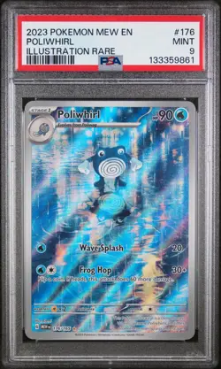 2023 POKEMON MEW EN-151 ILLUSTRATION RARE #176 POLIWHIRL PSA 9 - Image 1