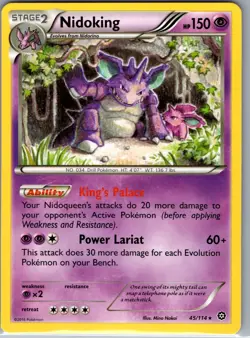 Nidoking 45/114 Non Holo XY - Steam Siege - Pokemon Card - NM - Image 1