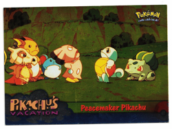 Pokemon Card Topps HOLO FOIL Peacemaker Pikachu Movie Animation #46 Blue Logo! - Image 1