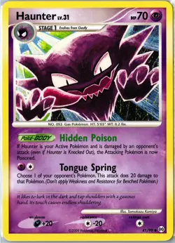 Pokemon Card - Haunter 41/99 Arceus Uncommon Lightly Played - Image 1