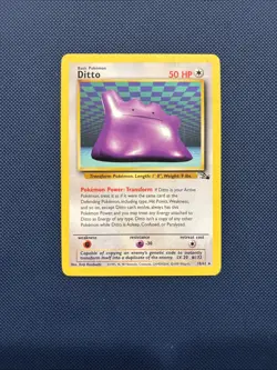 Pokemon TCG Ditto 18/62 Fossil Unlimited Non-Holo Card - Image 1