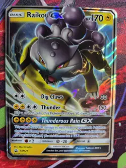 Raikou GX SM121 Promo Holo Ultra Rare Pokemon Card Sun & Moon - Image 1