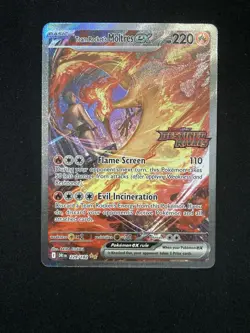Pokemon TCG Team Rockets Moltres EX Card 229/182 English Stamped - Image 1