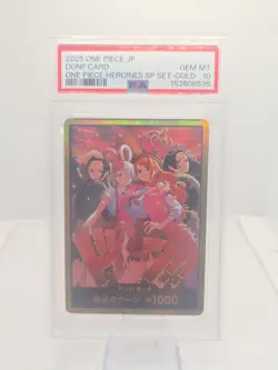 PSA 10 Don Card Heroines Edition Gold Nami Hancock Robin Uta ONE PIECE Japanese - Image 1