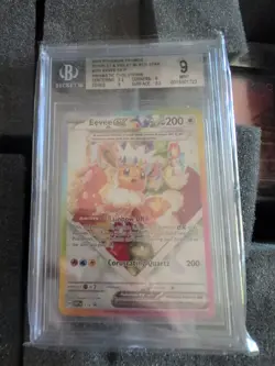 Pokemon TCG Prismatic Evolutions Eevee EX 174 Black Star Promo Card BGS 9 - Image 1