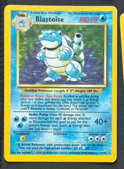 Blastoise 2/102 Base Set Holo Rare 1999 WOTC Pokemon Card LP/NM Unlimited - Image 3