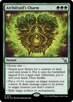 Magic the Gathering Archdruid's Charm Murders at Karlov Manor Promo 151 MTG Card - Image 1