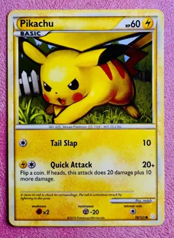 Pikachu 78/123 | HeartGold & SoulSilver | 2010 Vintage Pokemon TCG Card | MP/LP - Image 1