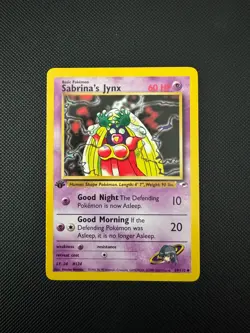 Sabrina's Jynx 59/132 | 1st Edition Gym Heroes Vintage Pokemon Card LP/MP - Image 1