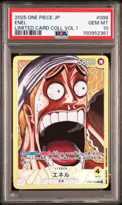 2025 ONE PIECE JAPANESE LIMITED CARD COLLECTION VOL.1 #098 ENEL BANDAI PSA10 - Image 1